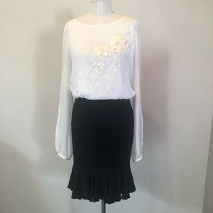 White House Black  Market long sleeve blouse